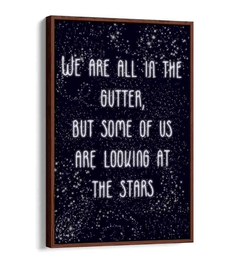 Canvas Wall Art Print - Oscar Wilde Quote With Float Effect & Premium Frame