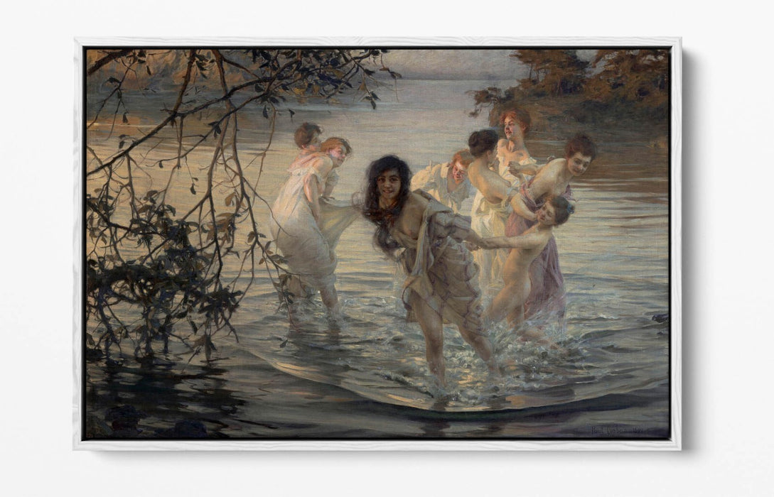 Canvas Wall Art - Paul Emile Chabas Dancing Nymphs | Float Effect, Premium Frame