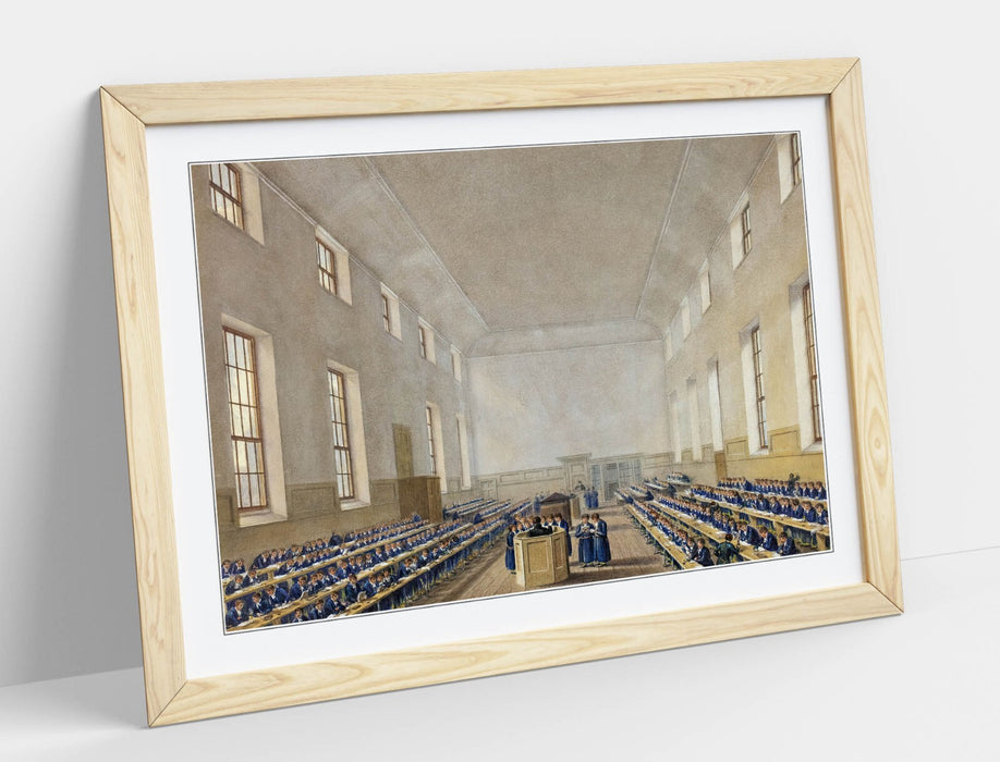 Framed Wall Art Featuring Augustus Charles Pugin The Grammar School Print – Handmade UK Frame