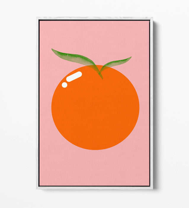 ORANGE FRUIT TRENDY MINIMALIST KITCHEN -FLOAT EFFECT CANVAS WALL ART PRINT