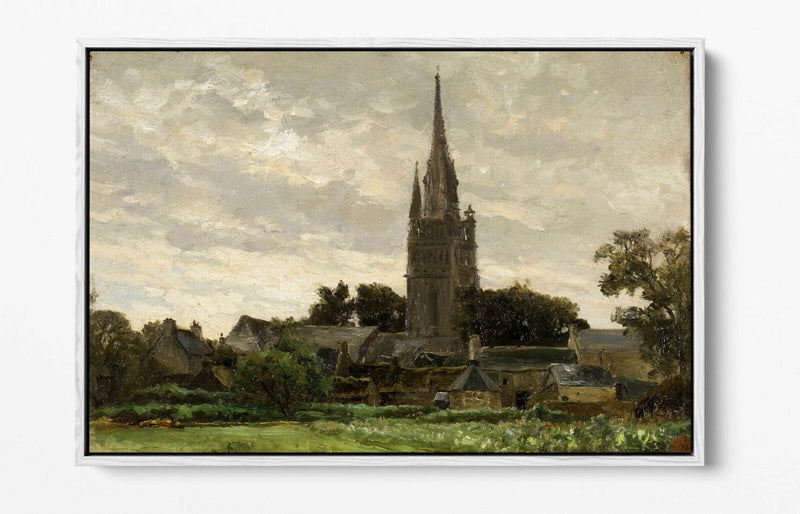 Float Effect Canvas Art - Carlos De Haes Church Tower | Handmade UK Wall Decor