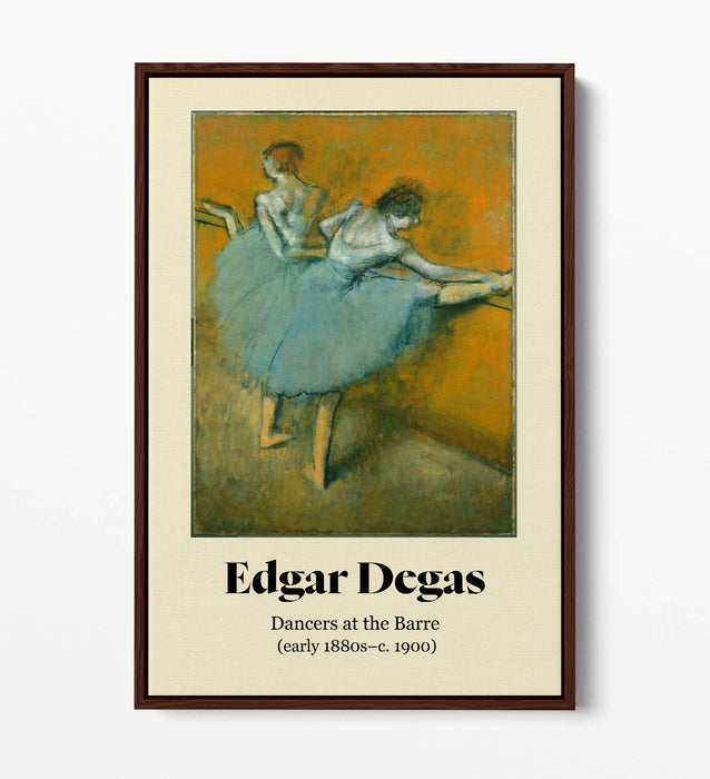 EDGAR DEGAS, DANCERS AT THE BARRE POSTER -FLOAT EFFECT CANVAS WALL ART PIC PRINT