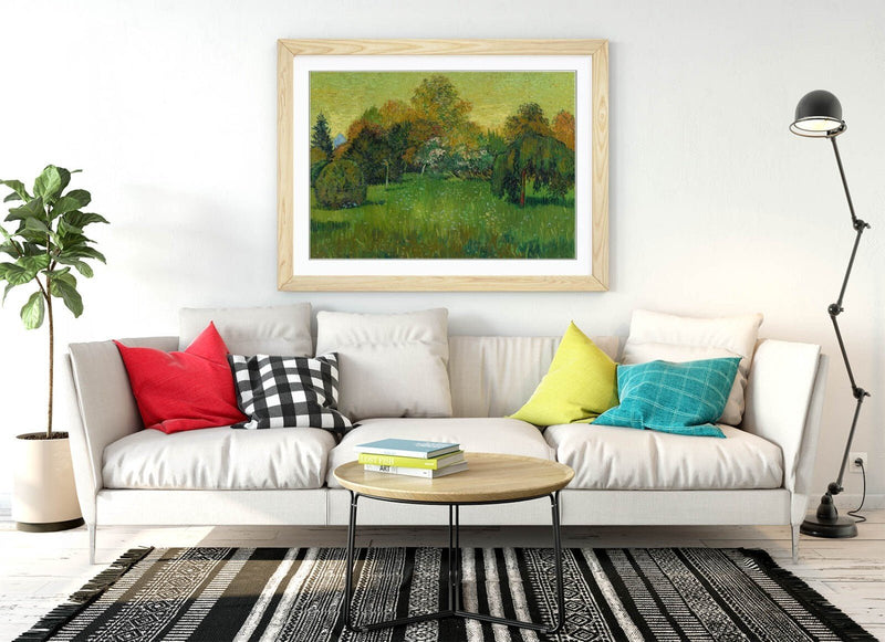 Framed Wall Art - Vincent Van Gogh Print The Poet's Garden Poster 4 Sizes