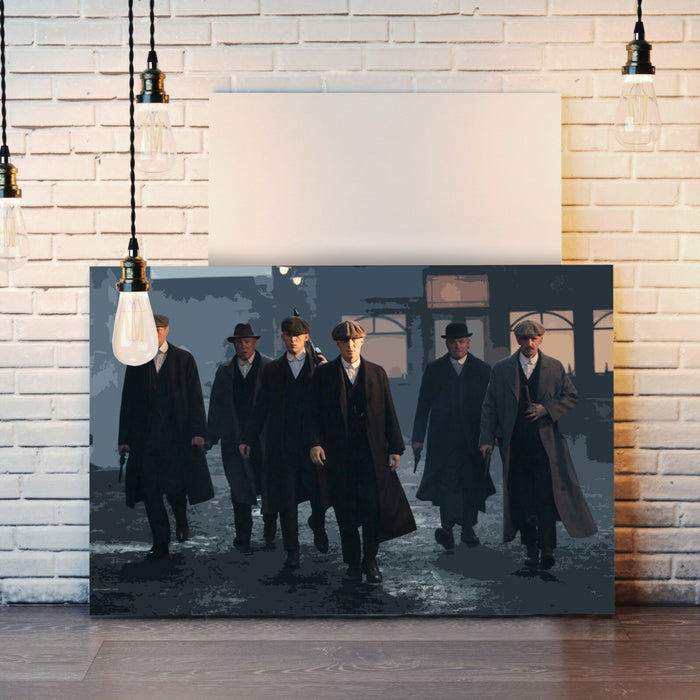Peaky Blinders MEAN BUSINESS  CANVAS WALL ART PICTURE 30MM DEEP FRAMED PRINT