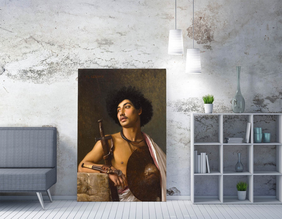 JEAN-LEON GEROME, A BISCHARI WARRIOR -CANVAS WALL ARTWORK PIC PRINT
