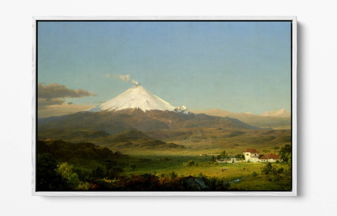 FREDERIC EDWIN CHURCH, COTOPAXI -FLOAT EFFECT CANVAS WALL ART PRINT