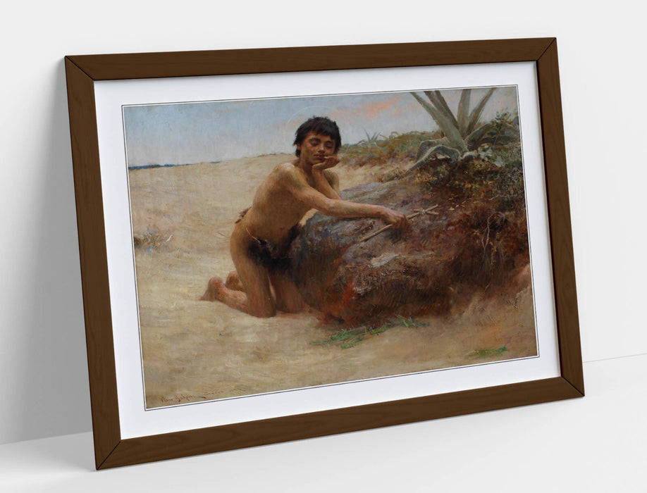 Framed Wall Art Poster Featuring John The Baptist - Bukovac Painting Print UK