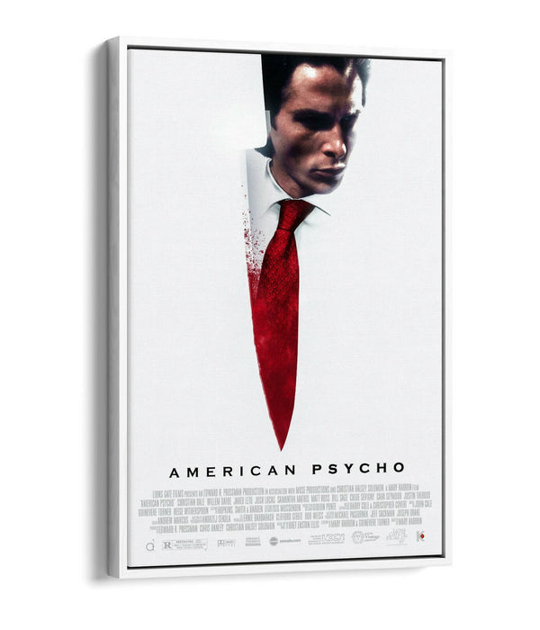 American Psycho Poster - Premium Float Effect Canvas Wall Art With Vibrant Color Print