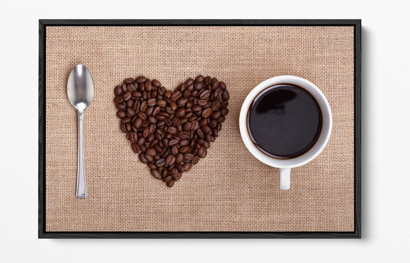 Coffee Canvas Wall Art - Handmade Float Effect Canvas Wall Decor Print
