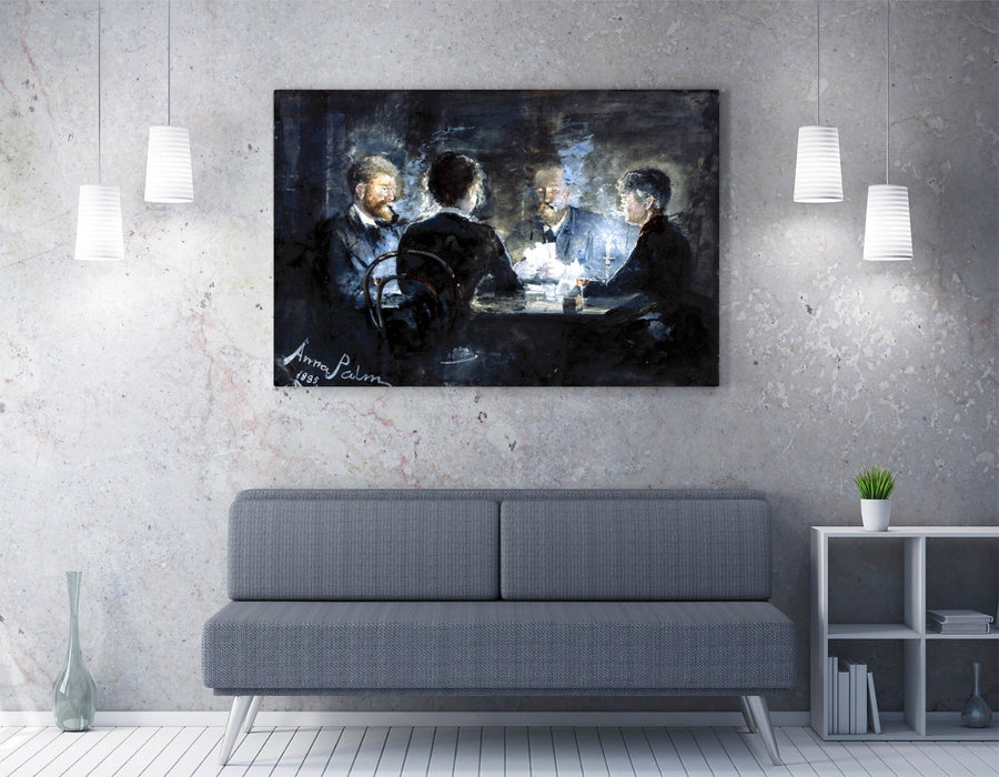 ANNA PALM DE ROSA, A GAME OF L'HOMBRE -CANVAS WALL ARTWORK PIC PRINT