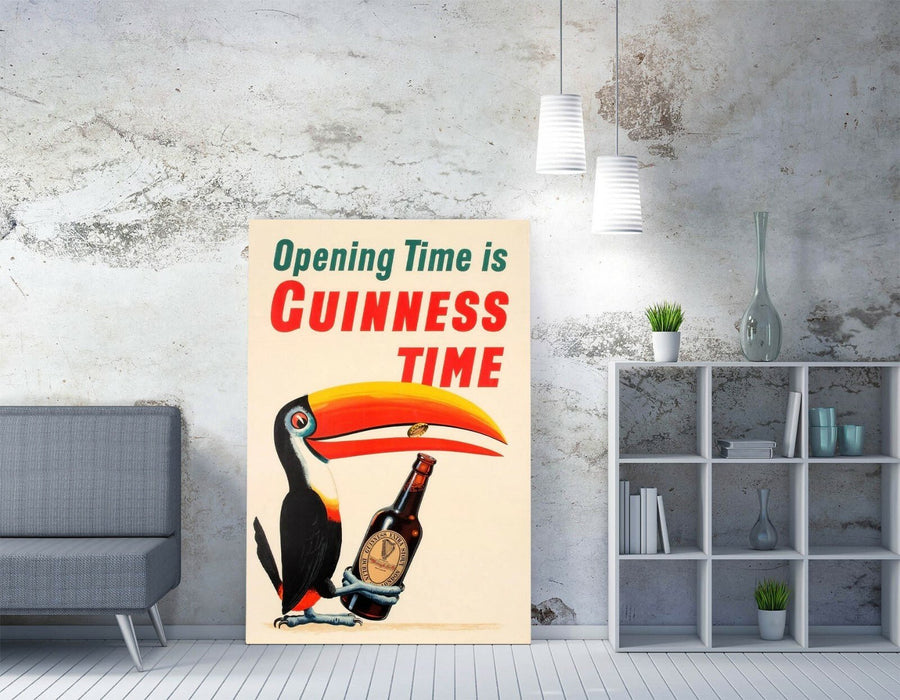 Vintage Canvas Wall Art - Guinness Time Poster | Handmade Ready To Hang Print