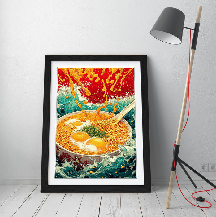 Ramen Wall Art – Framed Poster Print | Japanese Wall Decor | Contemporary Kitchen Art