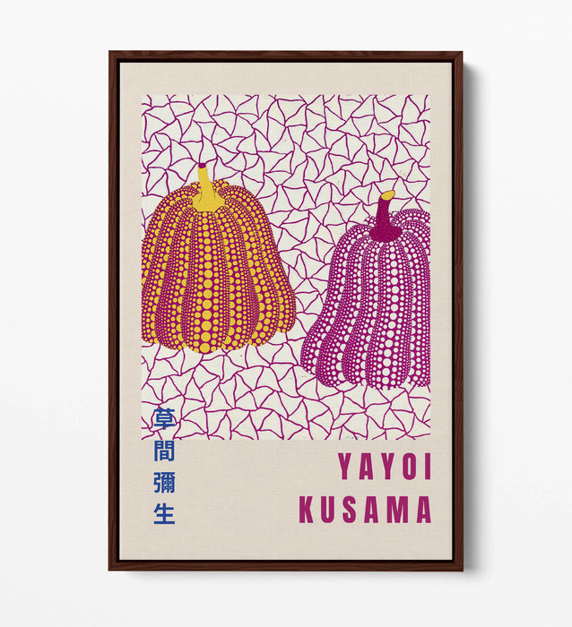 Canvas Art Print – Yayoi Kusama Pumpkins | Premium Float Effect Canvas Wall Hanging