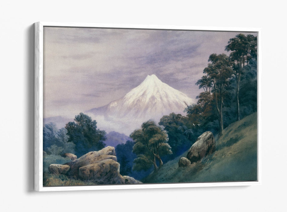 Float Effect Canvas Art - John Hoyte Mt Egmont Premium Wall Print Ready To Hang