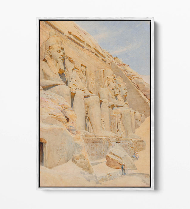 WALTER TYNDALE, THE GREAT TEMPLE OF ABU SIMBEL -FLOAT EFFECT CANVAS ART PRINT
