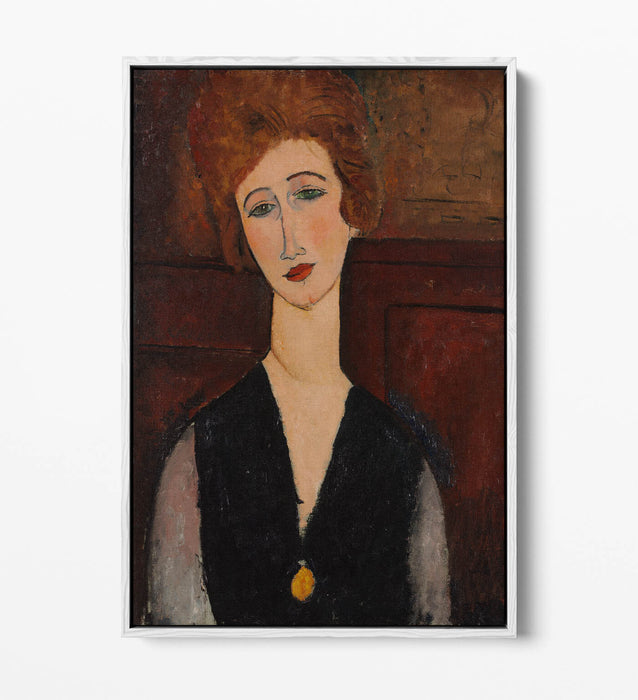 AMEDEO MODIGLIANI, PORTRAIT OF A WOMAN -FLOAT EFFECT CANVAS WALL ART PRINT