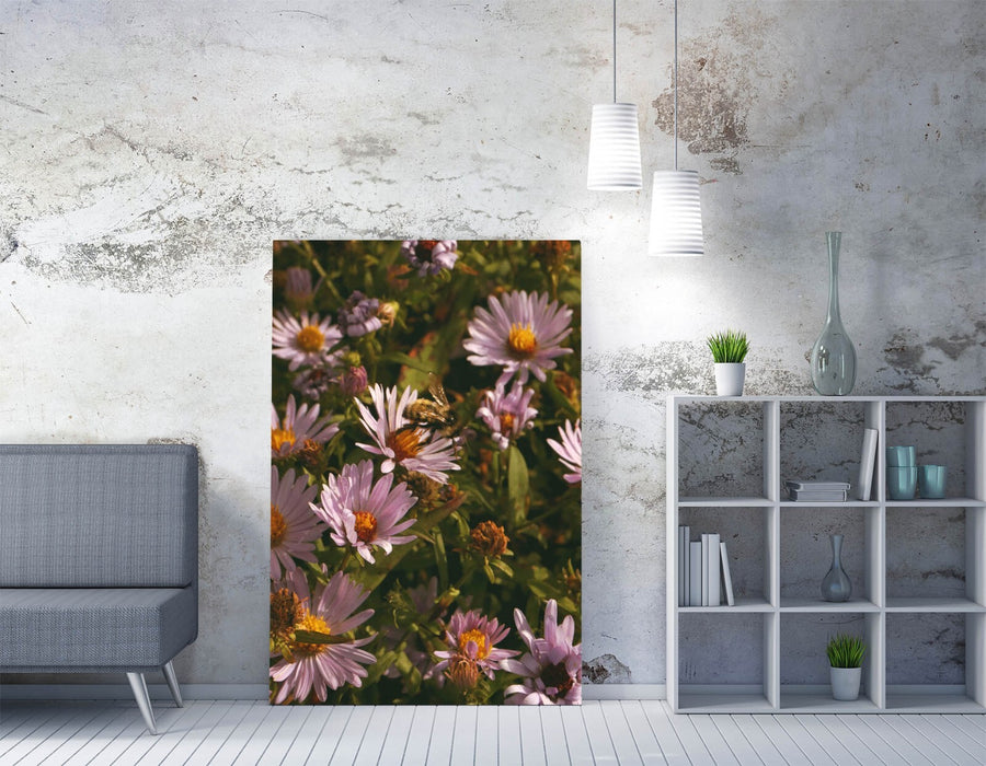 Bee Canvas Wall Art – Handmade Floral Photography Print on Archival Grade Canvas