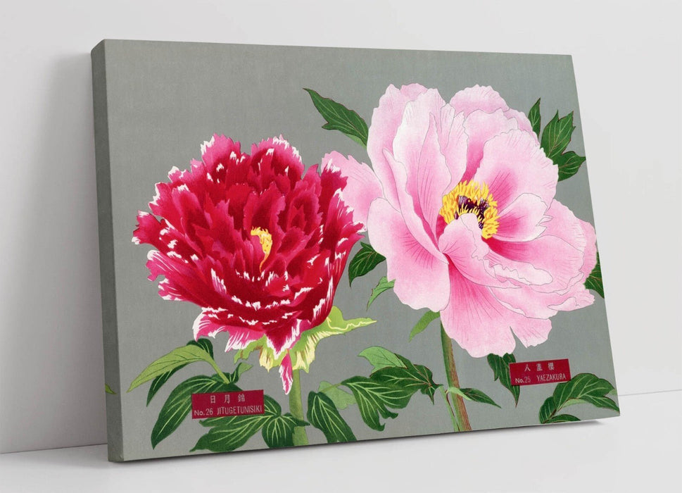 Vintage Canvas Wall Art – Pink Flower Artwork with Archival Grade Canvas & Custom MDF Frame