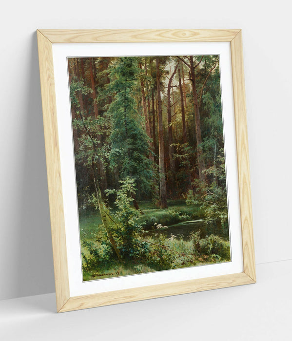 IVAN SHISHKIN, WOODLAND -WALL ART FRAMED POSTER PICTURE PRINT ARTWORK