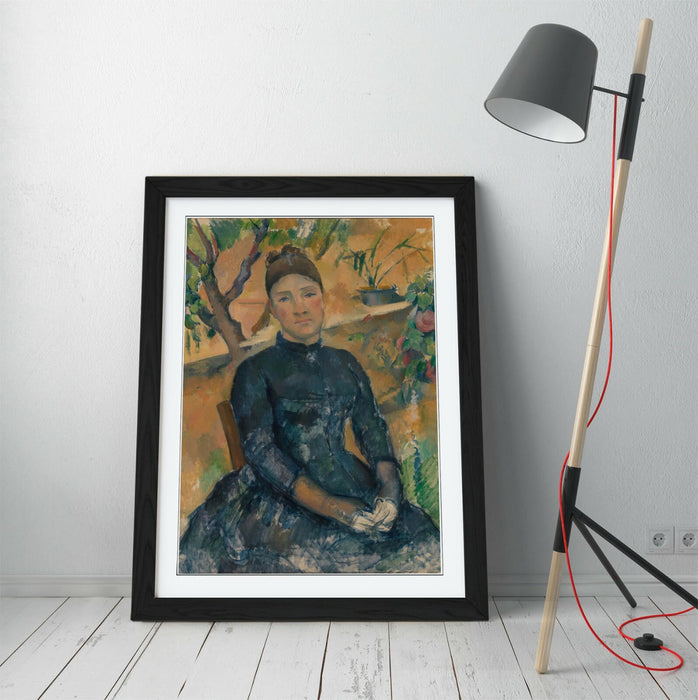 PAUL CÉZANNE, MADAME CÉZANNE IN GREENHOUSE -FRAMED ART PICTURE PRINT ARTWORK