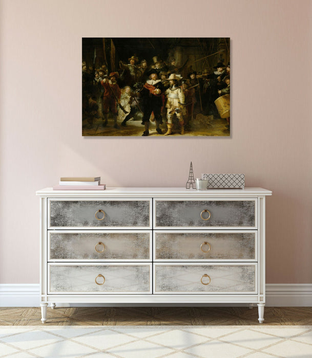 Rembrant Canvas Wall Art – The Night Watch Print | Premium Satin Finish Canvas