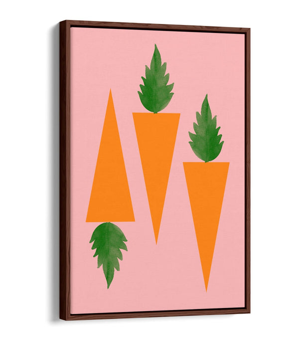 CARROTS TRENDY MINIMALIST KITCHEN  -FLOAT EFFECT CANVAS WALL ART PRINT
