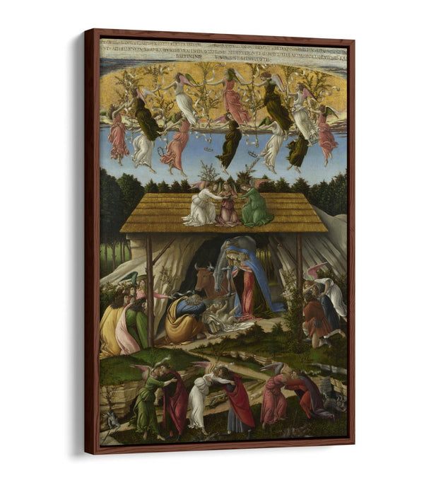 SANDRO BOTTICELLI, THE MYSTICAL NATIVITY -FLOAT EFFECT CANVAS WALL ART PRINT