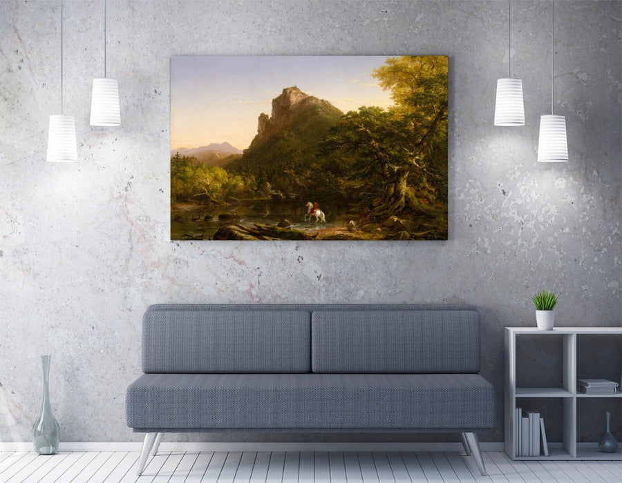 THOMAS COLE, THE MOUNTAIN FORD -CANVAS WALL ARTWORK PICTURE PRINT