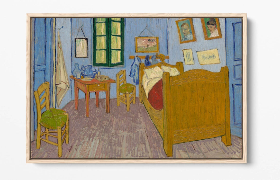 VINCENT VAN GOGH, BEDROOM IN ARLES -FLOAT EFFECT CANVAS WALL ART PRINT