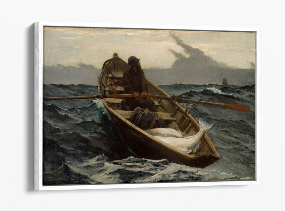 WINSLOW HOMER, THE FOG WARNING -FLOAT EFFECT CANVAS WALL ART PRINT