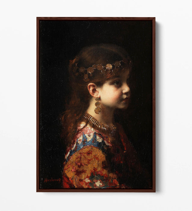 Float Effect Canvas Art - Gypsy Girl Handmade Premium Wall Print 30mm Frame