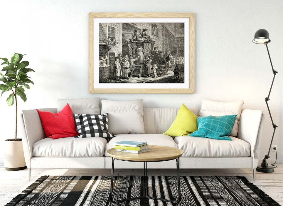 Framed Wall Art – William Hogarth Stage Coach Painting | Handmade UK Print