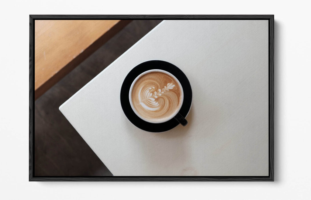 Coffee Mug Wall Art - Float Effect Canvas Print With Premium Frame