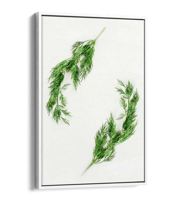 Canvas Wall Art - Cooking Herbs Artwork | Handmade Kitchen Wall Decor, Float Effect Frame
