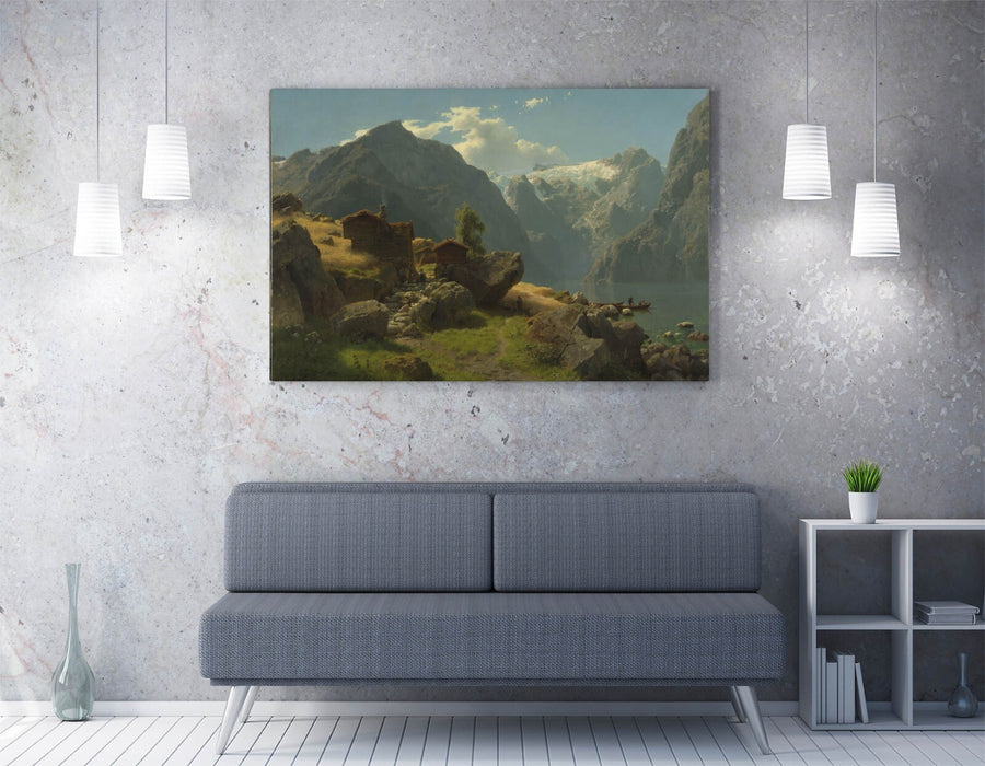 Canvas Wall Art - Hans Gude Balestrand Print on 30mm Deep Frame, Ready to Hang