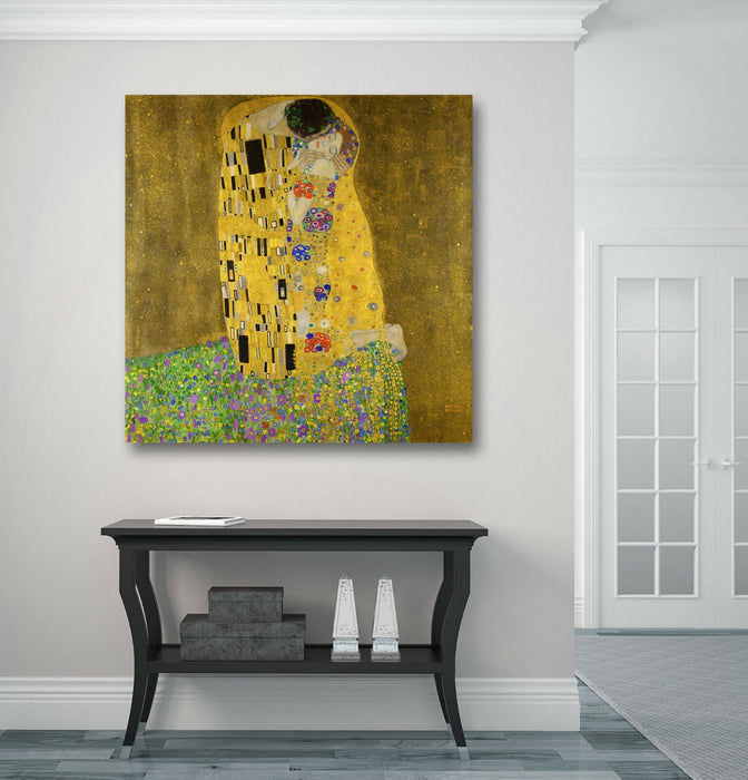 Gustav Klimt The Kiss square CANVAS WALL ART PICTURE PRINT PAINTING GOLD