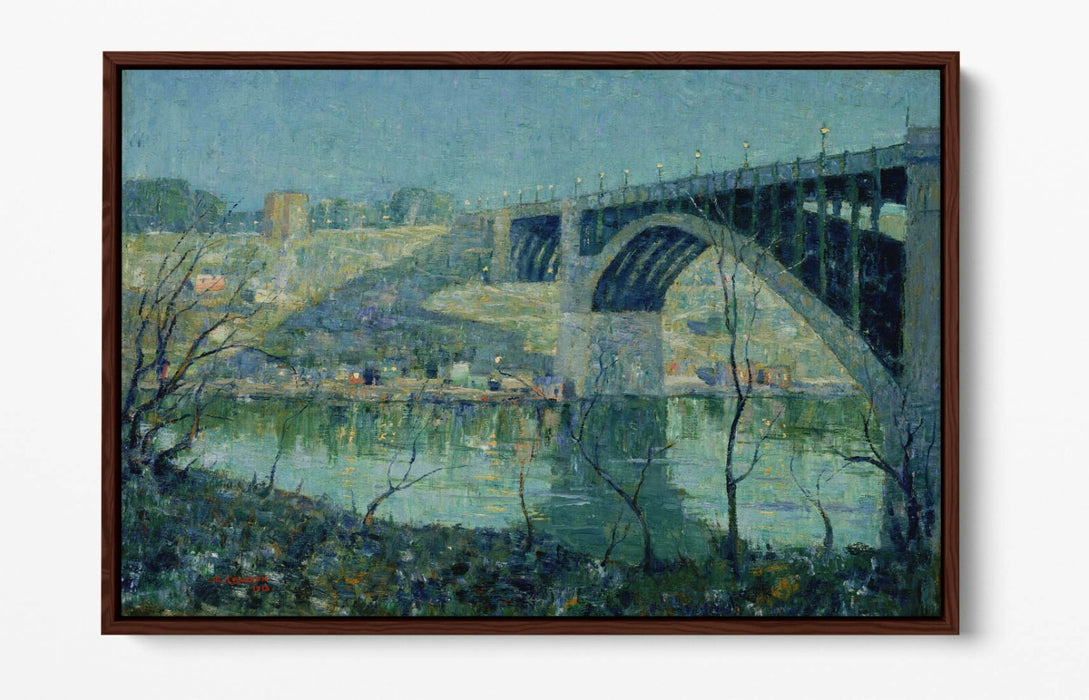 Canvas Wall Art – Ernest Lawson Spring Night Harlem River Float Effect Print