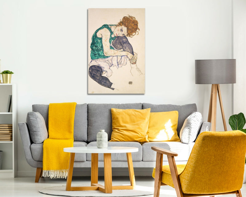 Canvas Wall Art – Egon Schiele Seated Woman Framed Canvas Print UK Made