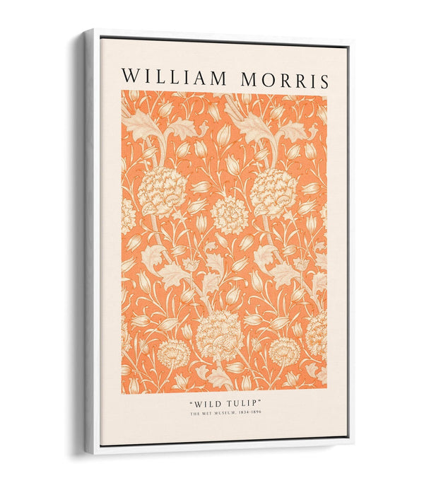 WILLIAM MORRIS 'WILD TULIP' FLORAL HOME DECOR FLOAT EFFECT CANVAS ART PRINT