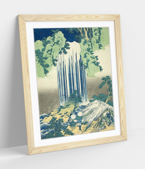 Framed Art Poster - Katsushika Hokusai Yoro Waterfall Japanese Wall Art Print
