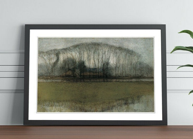 Mondrian Framed Wall Art – Line of Trees Print | Modern Art Print, Gallery Frame