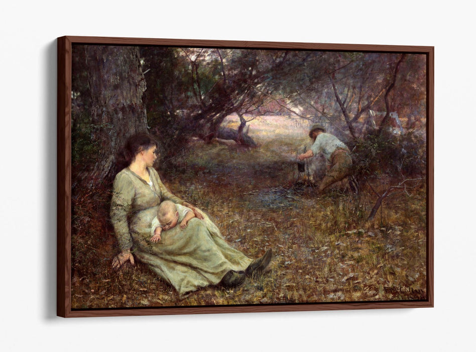 FREDERICK MC CUBBIN, ON THE WALLABY TRACK -FLOAT EFFECT CANVAS WALL ART PRINT