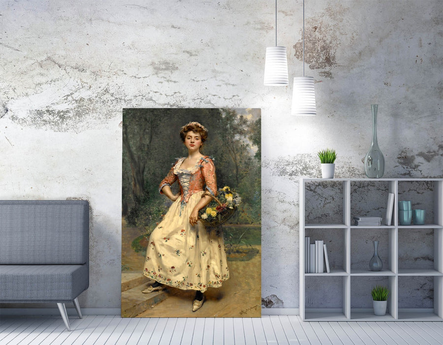 Canvas Wall Art - Raimundo Madrazo Spring Beauty Painting | Handmade Print