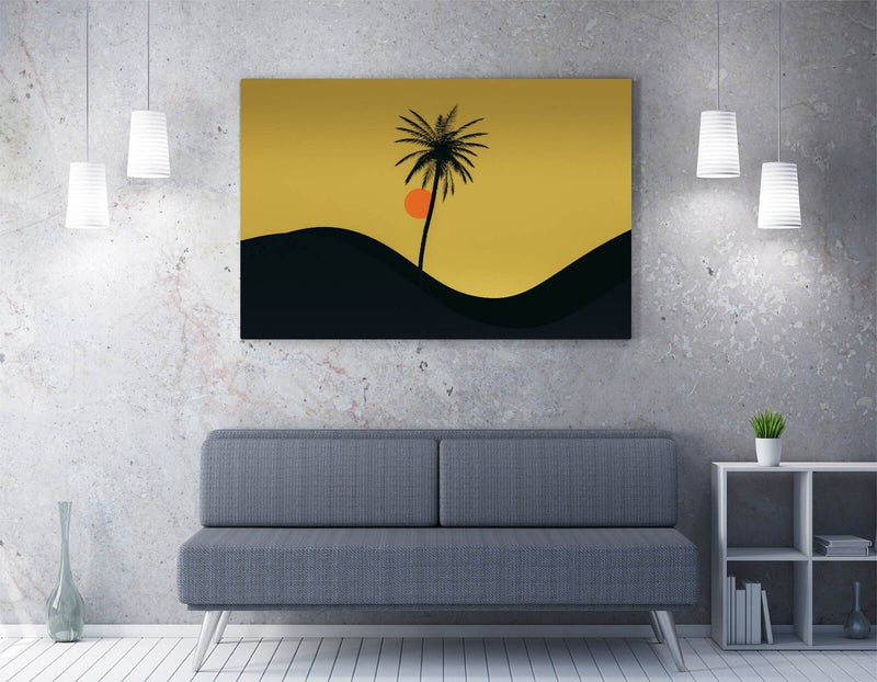 Palm Tree Wall Art – Handmade Canvas Print | Desert Home Decor, Ready to Hang