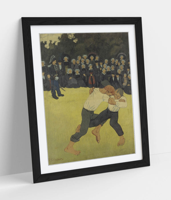 Framed Wall Art Poster Featuring Paul Serusier Breton Wrestling | Ready to Hang, UK Handmade