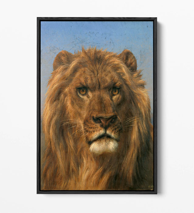 Canvas Wall Art – Lion Portrait Canvas with Float Effect, Ready to Hang