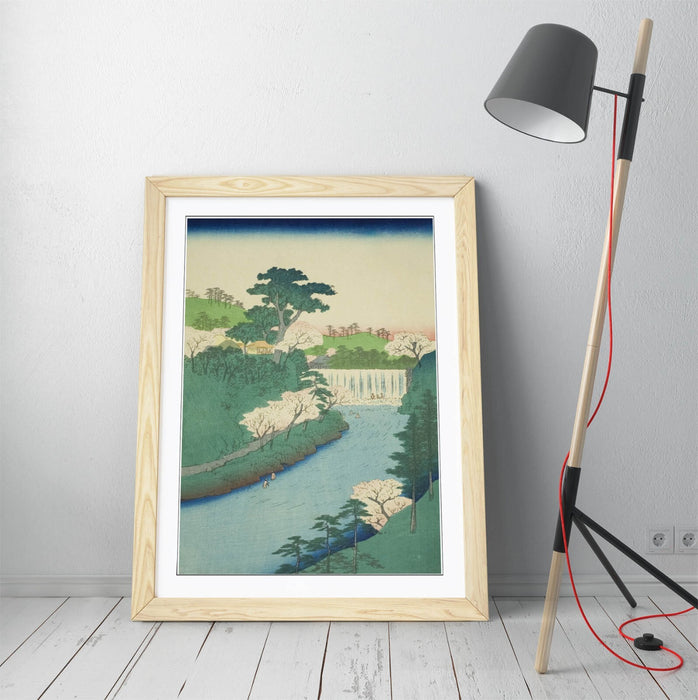 Framed Art Poster - Utagawa Hiroshige Dam On Otonashi River | Handmade UK Frame