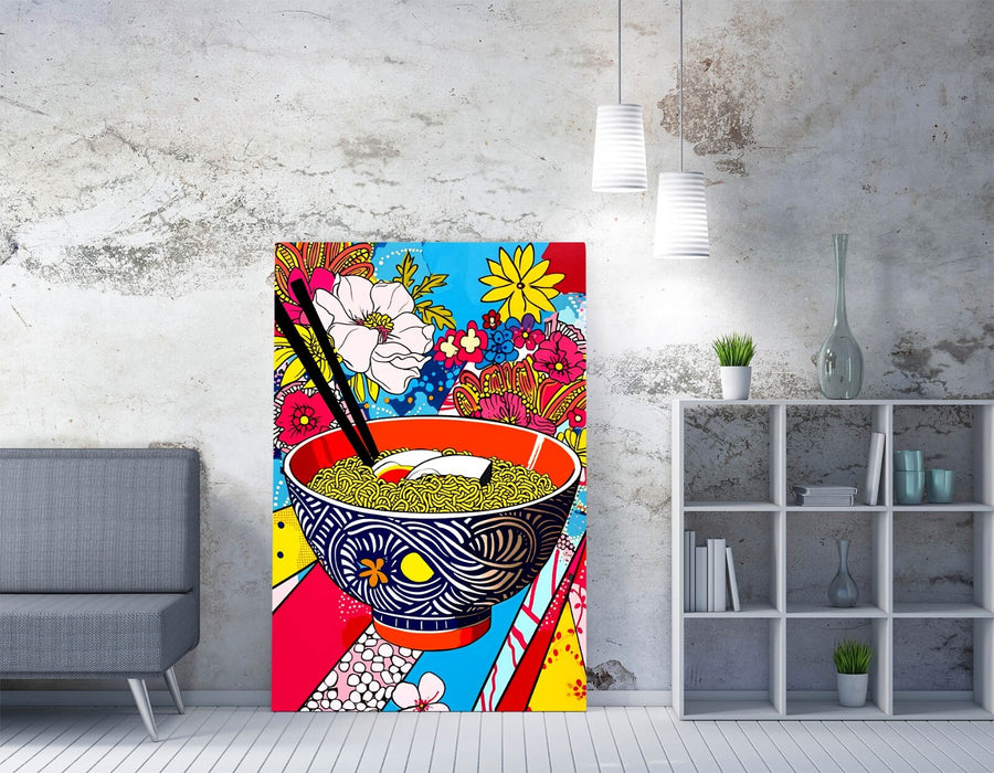 Ramen Canvas Wall Art - Multi Colour Canvas With Scratch Resistant Finish