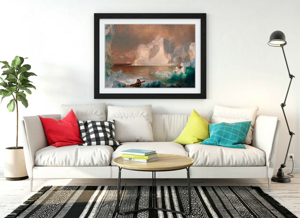FREDERIC E CHURCH, THE ICEBERGS -WALL ART FRAMED POSTER PICTURE PRINT ARTWORK