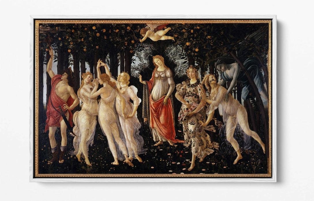 Float Effect Canvas Art - Botticelli Primavera Classic Spring Wall Decor Print